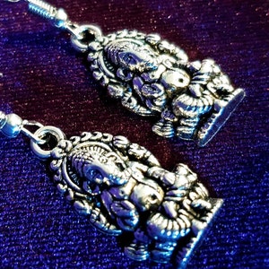 Ganesha Earrings - Lord Ganesh hindu god prosperity good fortune abundance spiritual goa sacred elephantgod vedic vedas gift