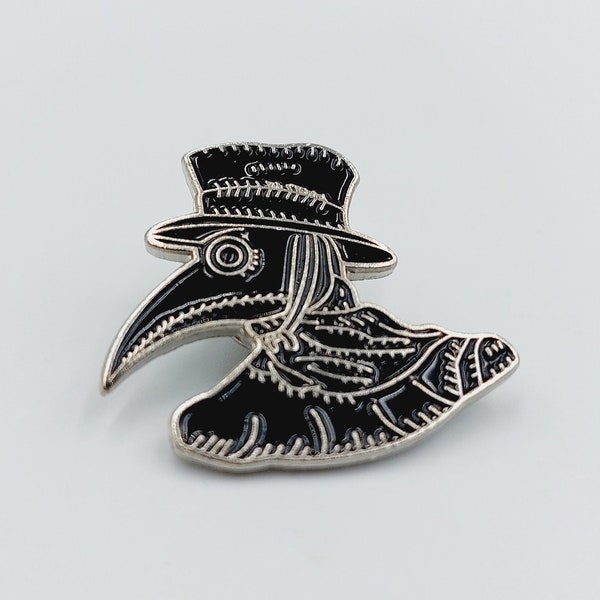 Plague Doctor Lapel Pin - Pest physician dr schnabel beak occult stud epidemic pandemic medieval death gothic doc broche