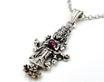 Brahma Pendant with Garnet Gemstone