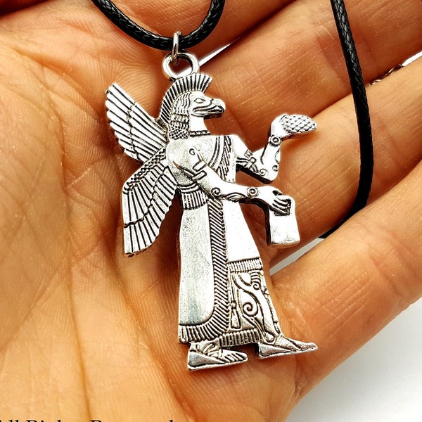 Anunnaki Pendant (2 Styles) - Sumerian mesopotamian akkadian assyrian guardian gods alien annunaki necklace pinecone ninurta nisrochs eagle