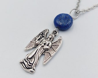 Angel Zadkiel Lapis Lazuli Rear View Mirror Charm (Car Accessory)