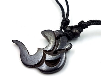 Yak Bone Black Aum Necklace