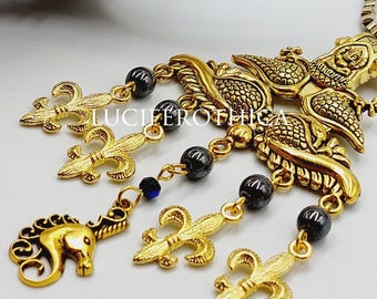 Fleur de Lis Unicorn Necklace