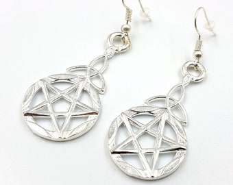 Pentagram Triquetra Earrings