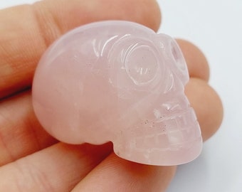 Rose Quartz Crystal Skull