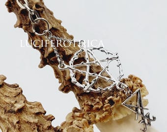 Sigil of Lucifer Pentacle Keychain