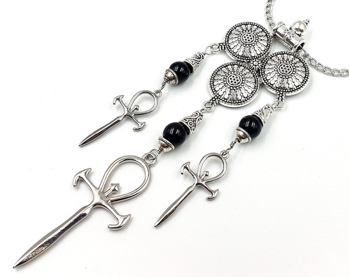 Vampire Ankh Trinity Necklace