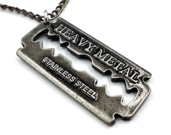 Heavy Metal Razorblade Necklace (3 Styles)