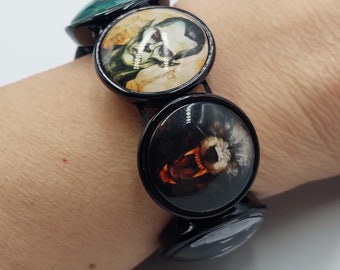 Gothic Vampire Cabochon Bracelet