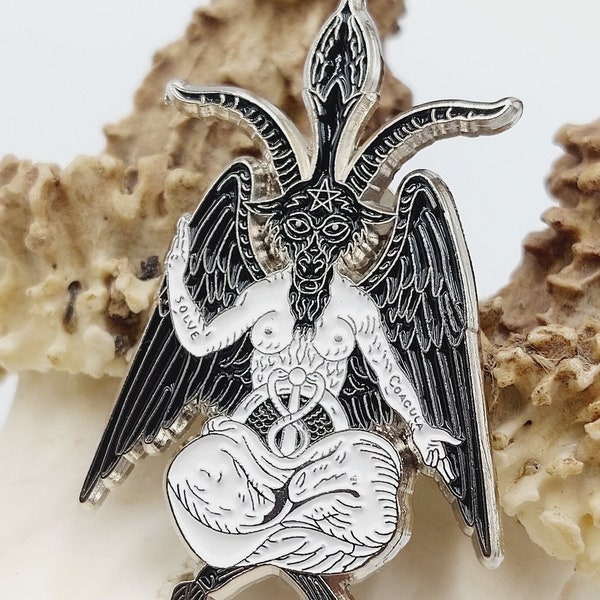 Baphomet Pin (Eliphas Lévi Version - Exclusive Edition) occulte templier chemin sceau baphomet épinglette clous satanique 666 chèvre mendes cadeau