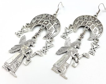 Luciferian Anunnaki Temple Earrings