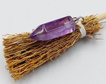 Amethyst Mini Altar Broom