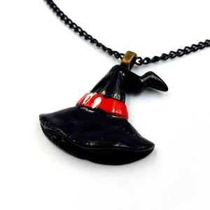 Witch Hat Necklace - occult hecate witch wicca wiccan wizzard hat witch pin wizzard hat pendant