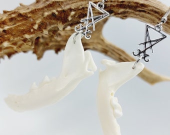 Sigil of Lucifer Under Jaw Earrings