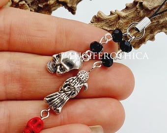 Santa Muerte Phone Charm