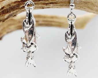 Sleeping Bat Earrings (2 Styles)