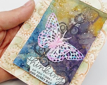 Handmade Wish Card "Thinking of you today and every day!"