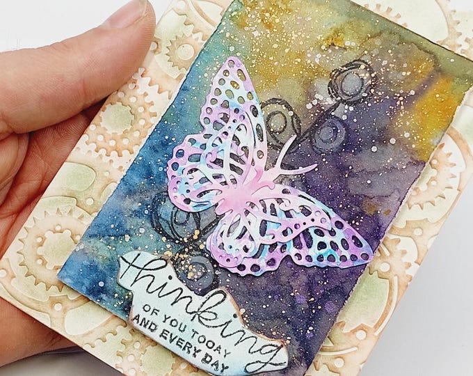 Handmade Wish Card "Thinking of you today and every day!"