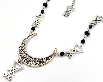 Luciferian Crescent Necklace