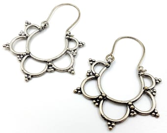 Vintage Tribal Flower Earrings (Ideal with plugs!)