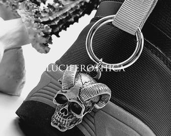 Horned Skull Boot Charm