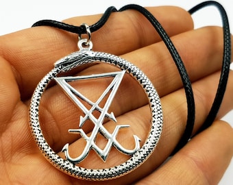 Sigil of Lucifer Ouroboros Pendant (2 Styles)