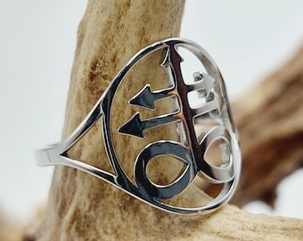 Satanic Cross | Brimstone | Leviathan Ring (Stainless Steel)