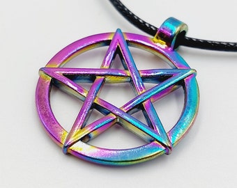 Inverted Pentagram Pendant (Multi-Colour - 2 Styles )