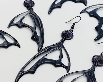 Bat Wings of Decay Earrings (Resin)