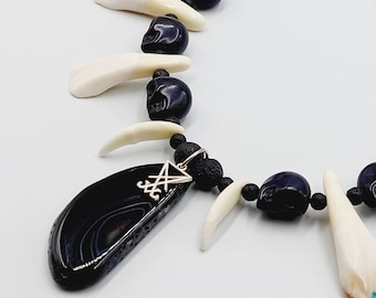 Luciferian Agate Ritual Necklace