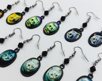 Cheshire Cat Earrings (6 Options)