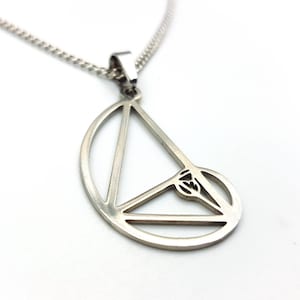 Golden Ratio Fibonacci Pendant (Stainless Steel) - sacred geometry spiral pattern occult goth