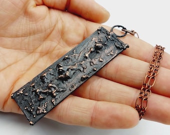 Microscope Slide Necklace ( Electroformed Copper)