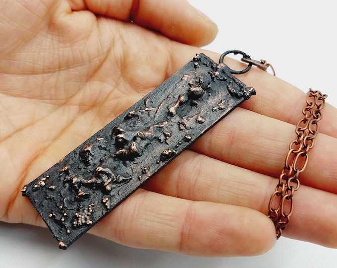 Microscope Slide Necklace ( Electroformed Copper)