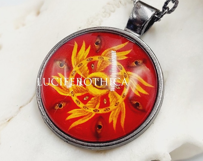 Wheel of Ezekiel Angel Necklace