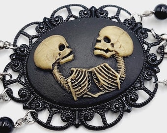 Victorian Siamese Twin Cameo Choker
