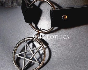 Inverted Pentagram Ouroboros Choker