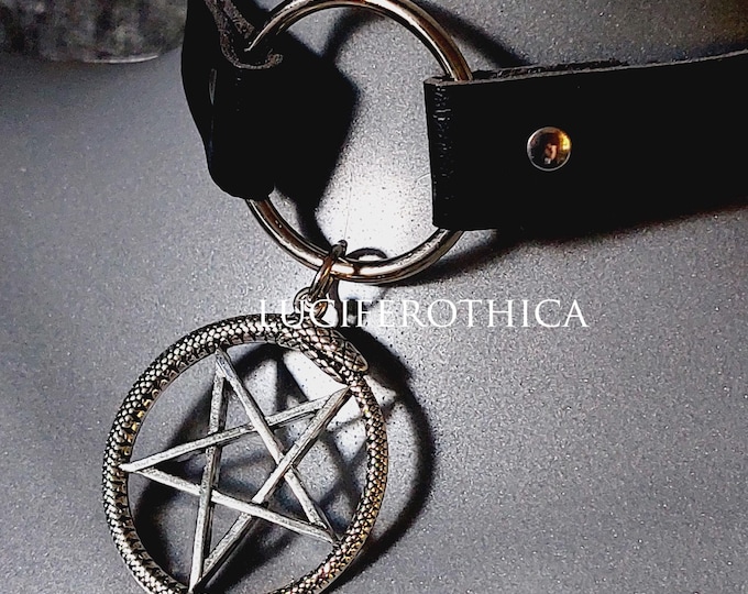Inverted Pentagram Ouroboros Choker