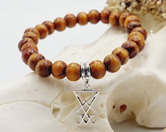 Luciferian Wooden Bracelet