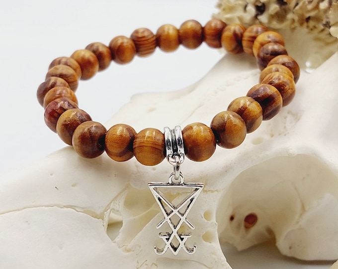 Luciferian Wooden Bracelet