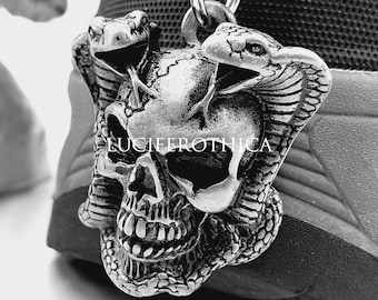 Cobra Skull Boot Charm
