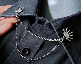 Rising Sun Collar Chain Pin