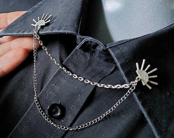 Rising Sun Collar Chain Pin