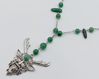 Green Aventurine Cernunnos Necklace