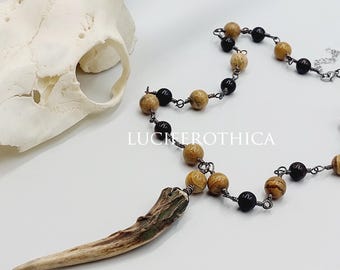 Cernunnos Antler Crystal Necklace