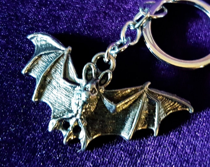 Gothic Bat Keychain