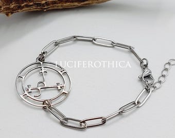 Sigil of Lilith Chain Bracelet (Stainless Steel)