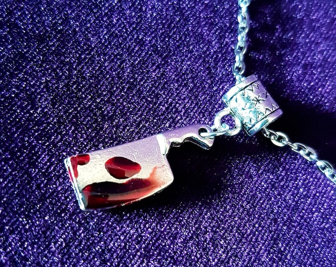 Bloody Cleaver Horror Pendant