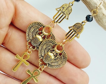 Egyptian Pharao Khepri Earrings