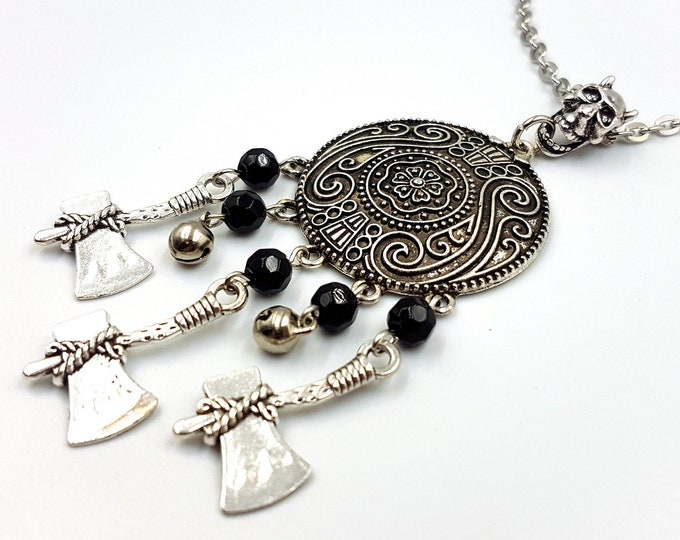 Viking Shieldmaiden Necklace (Triple Axe)